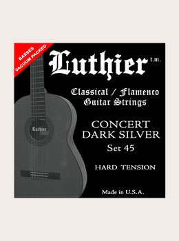 Luthier (cuerdas nylon)<br><br>Concert Dark Silver /Set 45<br>Hard tension<br>